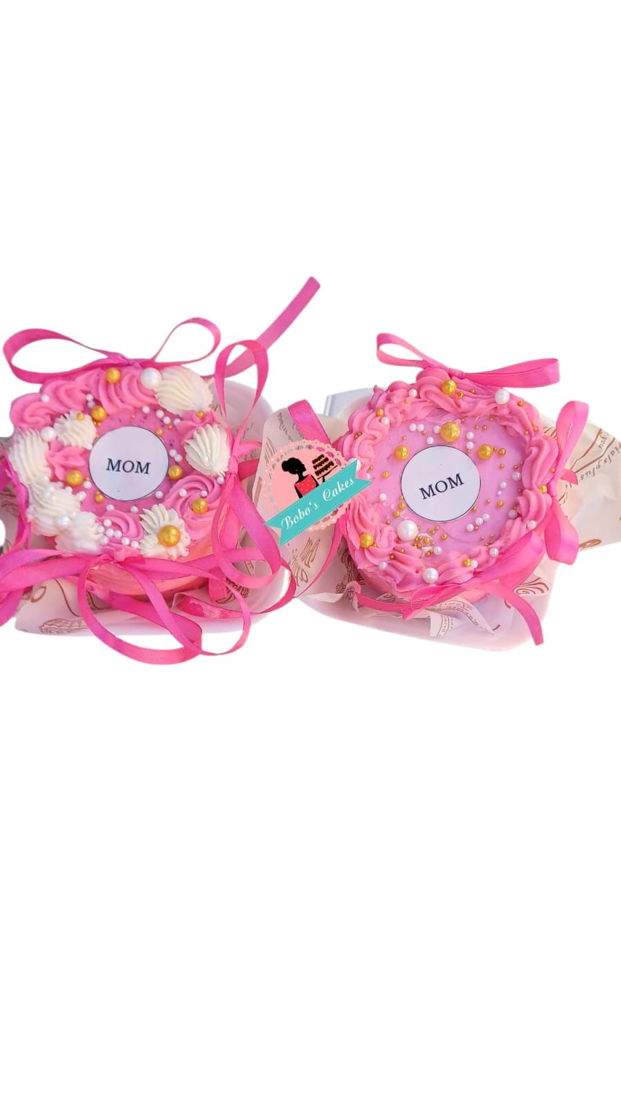 Mom Bento Duo with Ribbons — baked by Bobo's Cakes & Catering