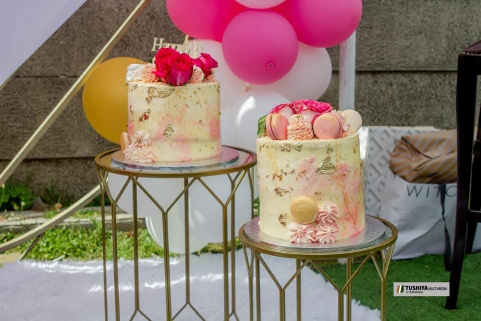 Blush & Gold Party Cakes — baked by Bobo's Cakes & Catering