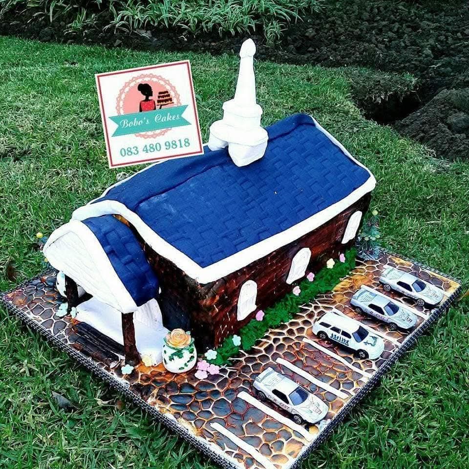 Church & Wedding Cars Sheet Cake — baked by Bobo's Cakes & Catering