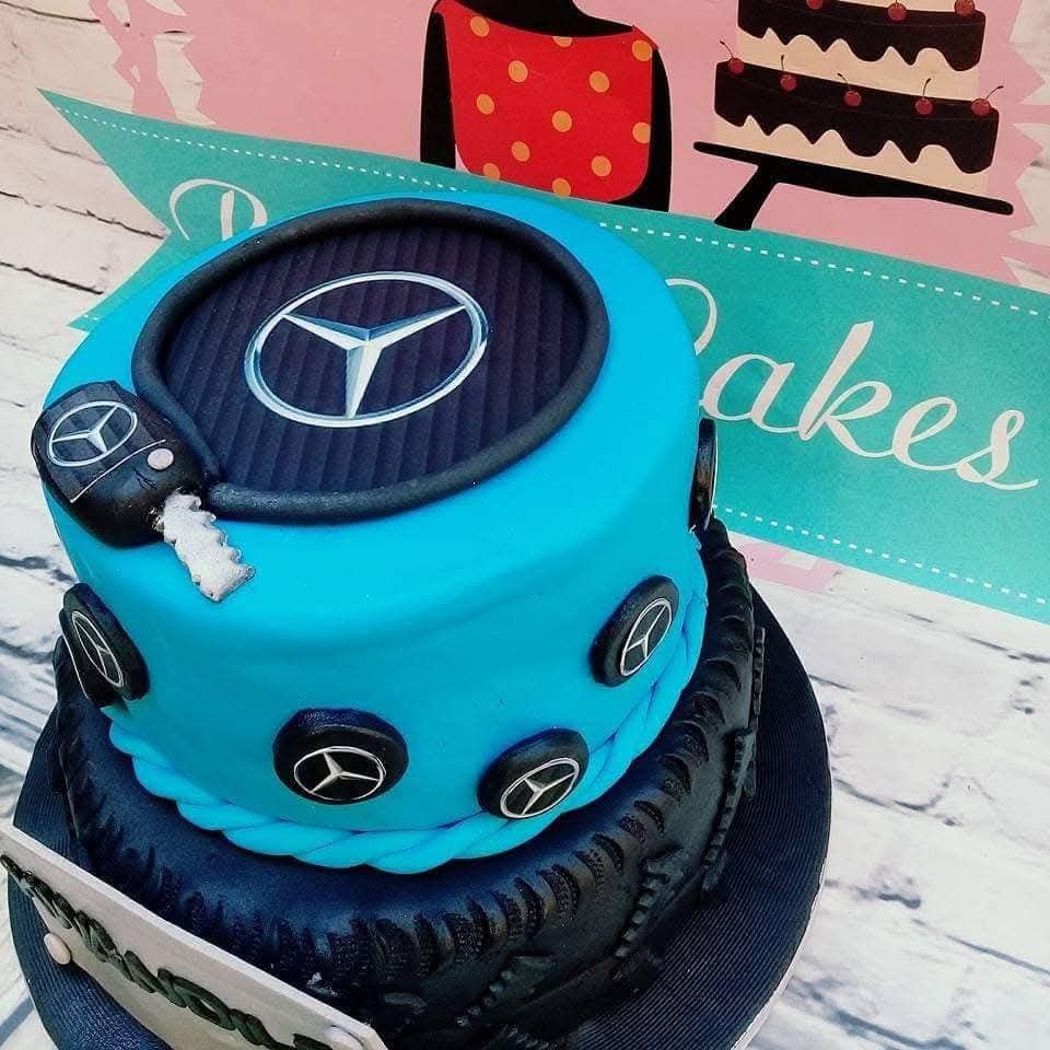 Mercedes-Benz Steering Wheel Cake — baked by Bobo's Cakes & Catering