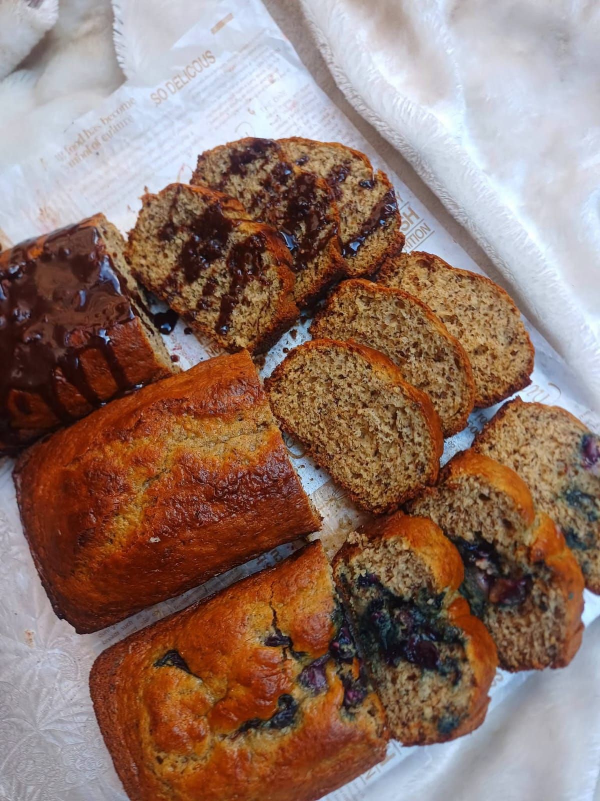 Banana & Blueberry Loaves — baked by Bobo's Cakes & Catering