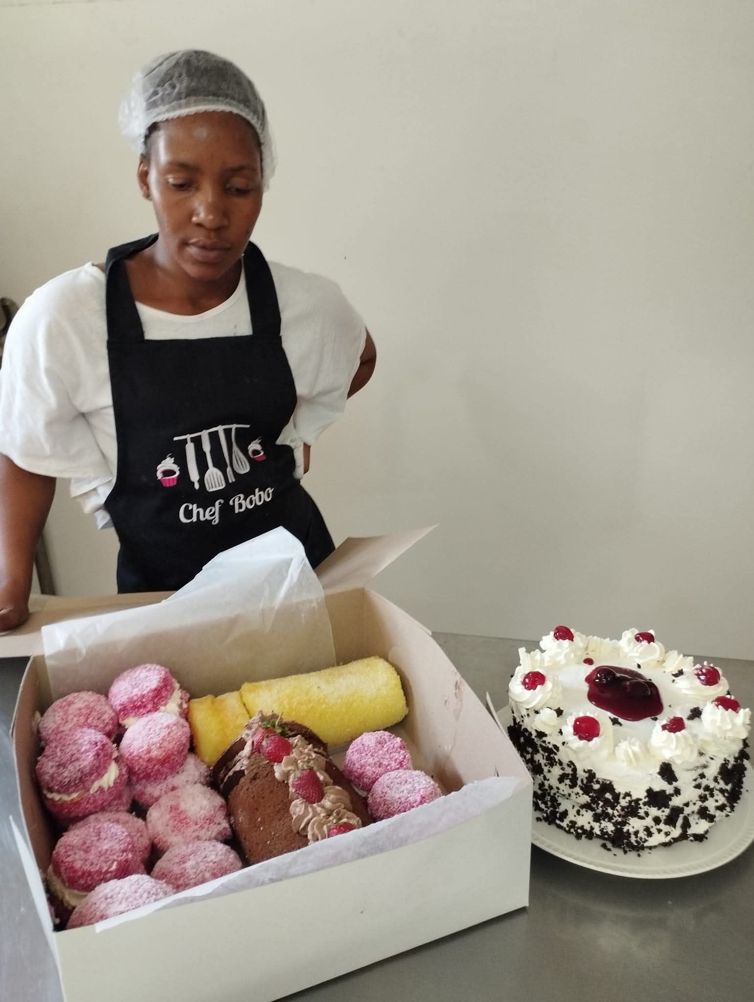 Snowball Box & Black Forest Cake — baked by Bobo's Cakes & Catering