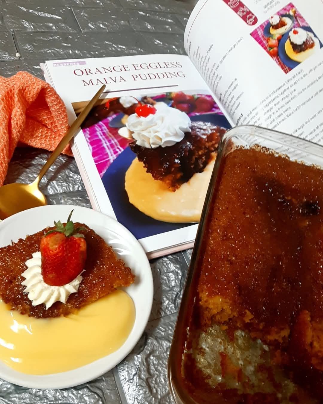 Orange Eggless Malva Pudding — baked by Bobo's Cakes & Catering
