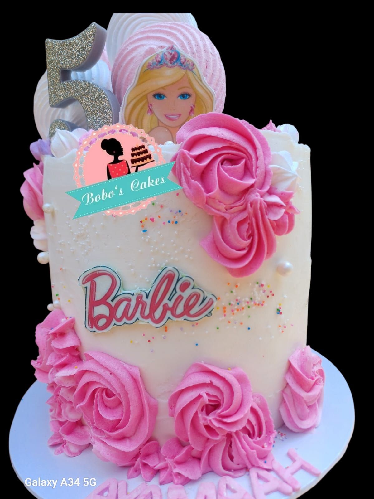 Barbie Rosette Cake — baked by Bobo's Cakes & Catering