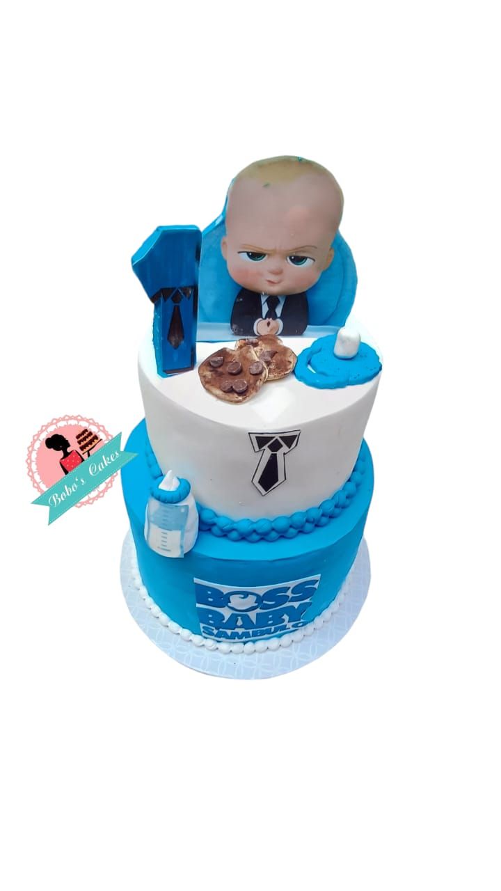 Boss Baby 1st Birthday Cake — baked by Bobo's Cakes & Catering