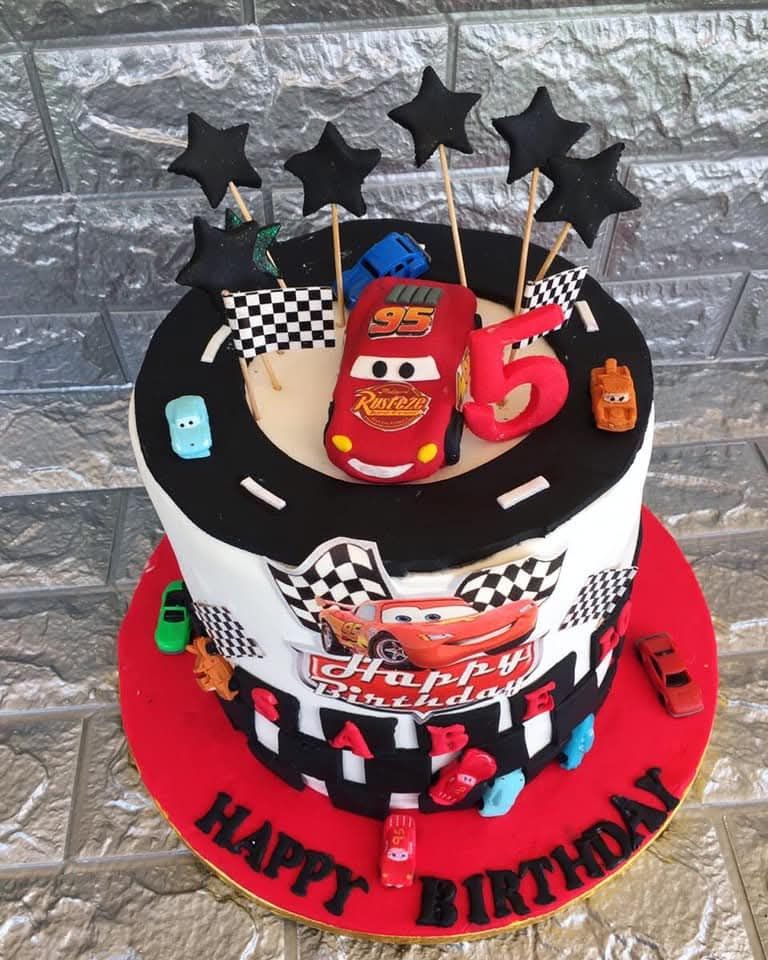 Lightning McQueen Cars Cake — baked by Bobo's Cakes & Catering