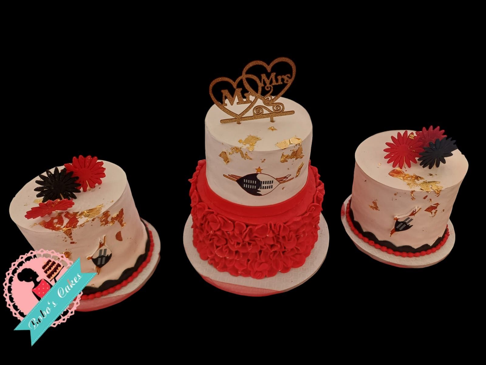 Traditional Wedding Cake Trio — baked by Bobo's Cakes & Catering